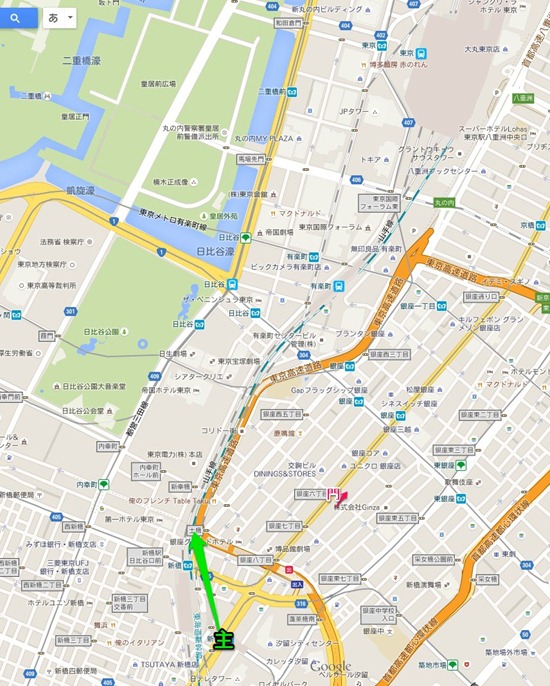 MAP3 thumb - 【聖地巡礼】GATE(ゲート)自衛隊 彼の地にて、斯く戦えり@地図付/東京(銀座/新橋/皇居/半蔵門/国会議事堂/防衛省)銀座事件・1話の流れを地図から追ってみる