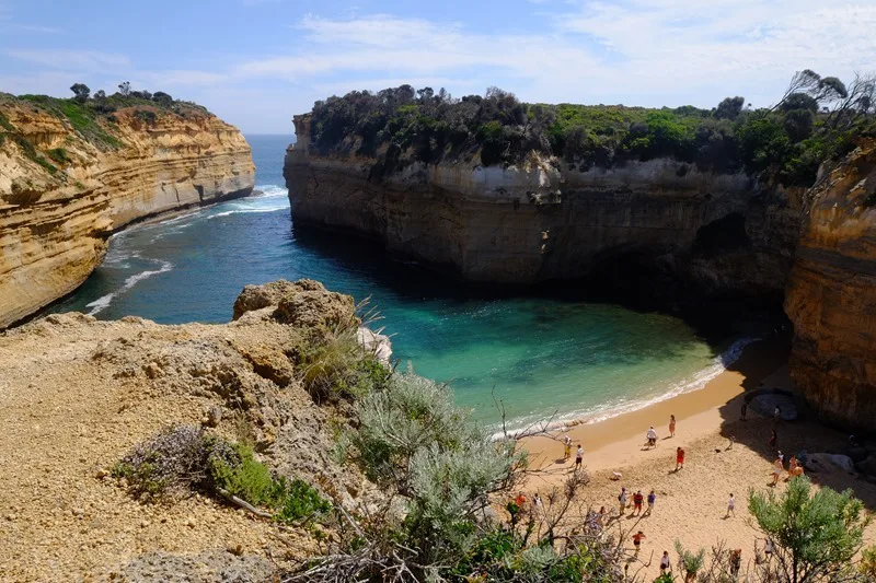 聖地巡礼 紅の豚 オーストラリア ビクトリア州 ロックアード ゴージ Loch Ard Gorge 職業 魔法使い死亡 海外自転車旅行中